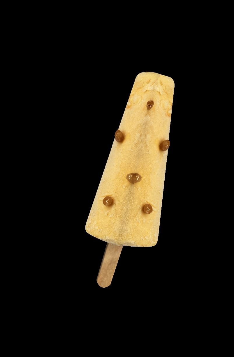 Crunchy butterscotch kulfi with caramelized bits and creamy texture